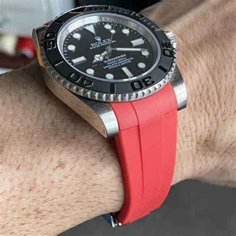 rolex with plastic band|Rolex 20mm rubber strap.